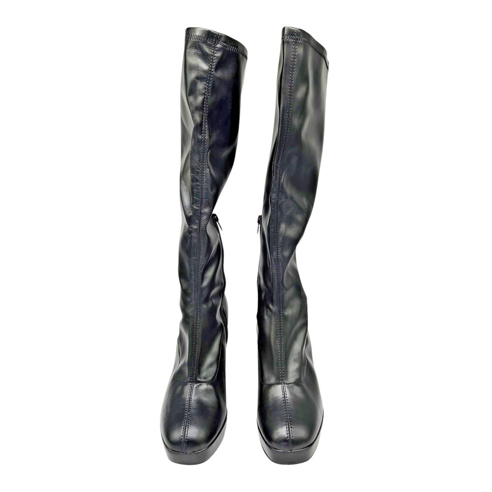 Mia Gavi Leather Boots Women's Size 8.5 Block Heel and Platform Black Modern NEW - Picture 4 of 9